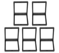 HOMSFOU 5pcs False Nail Display Tray Storage Box, Pe Film Anti-oxidation, Black Abs Plastic, for Rings and Bracelets, Table Organisation and Display, for Women