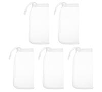 HOMSFOU 5pcs Fine Mesh Filter Bags for Aquarium Drawstring Nylon Filtration Mesh Bags for Fish Tank Water Filtration