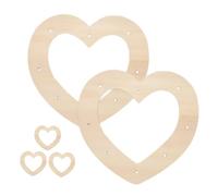 HOMSFOU 5pcs Heart Shaped Wreath Frames DIY Craft Rings for Valentines Day Wedding Decorations Home Garland Making Supplies