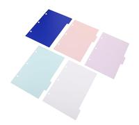 HOMSFOU 5pcs Loose-Leaf Index Page Notebook Tabs Dividers Bulk Binder Dividers Folder Plastic Binder with Tabs Accessory for Office Pp