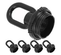 HOMSFOU 5pcs M23 Black Pendant Lamp Holder Hooks Vintage Ceiling Light Fixture Accessories Metal Hanging Loops for Bar Counter Crystal Lamps Hardware Parts for Indoor Lighting