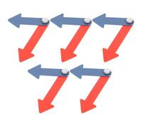 HOMSFOU 5Pcs Plastic Clock Hands Set with Rivets for DIY Quartz Clock Repair for ’Learning and School Use