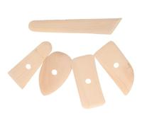 HOMSFOU 5pcs Polymer Clay Pottery Shaping Wood Carving Shapers Beige Clay Scrapers for Craft Projects