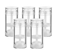 HOMSFOU 5pcs Portable Empty Deodorant Containers for Trip and Home Use, 30ml Pp Plastic Cream Bottles with Unique Rotating Bottom Design for Easy Refill
