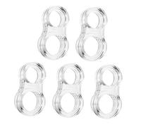 HOMSFOU 5pcs PVC Transparent Door Knob Buffer Rings Collision Door Handle Stopper Wall Protector Bumper for Home Office Hotel Use Shock Absorption Noise Reduction