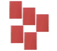 HOMSFOU 5pcs Retro Binder Tabs B5 Binder Dividers Plastic Flexible Sturdy Colorful Index Pages Works Perfectly with Journals and Notebooks