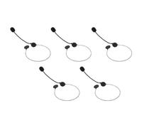 HOMSFOU 5pcs Rock Star Fake Microphone Headset Props, Realistic Singer Microphone Costume Accessories for Halloween Cosplay Party, Simulation Headset for Stage Role Play