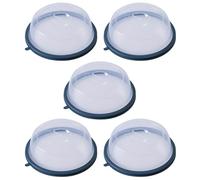 HOMSFOU 5pcs Silicone Food Storage Fresh-keeping Covers, Microwaveable Splash-proof Dish Lids, Multi-size Food Insulation and Dust-proof Bowl Covers for Kitchen Use Random Color