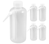 HOMSFOU 5pcs Squeeze Condiment Bottles Salad Sauce Dispenser for Ketchup Mustard Oil Squeeze Sauce Bottles Bbq and Kitchen Use