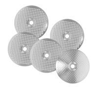 HOMSFOU 5pcs Stainless Steel Espresso Puck Screens Od Reusable Coffee Machine Filter for Portafilter Baskets High Heat Filter Plates Easy to Install and Clean