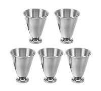 HOMSFOU 5pcs Stainless Steel Holy Communion Cups 30ml Religious Gathering Shot Cups Church Service Tableware Reusable Communion Drinkware Set
