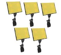 HOMSFOU 5pcs Writable Price Display Holder Clips Plastic Shelf Label Sign for Supermarket Retail Stores Easy Installation Reusable Merchandise Tags for Dynamic Pricing