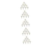 HOMSFOU 5sets Cross Alloy Pendants for DIY Jewelry Making for Bracelets Necklaces High Grade Material Unique Design for Meditation for Various Occasions 10pcs*5