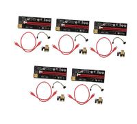 HOMSFOU 5sets Pci-e to Riser Adapter Cable Graphics Card Extension Cable for Mining Computer Accessories