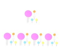 HOMSFOU 5sets Primary Color Mixing Sheets Translucent Colorful Optics Physics Boards for School Learning Aids Educational Teaching Tools 5sheets*5