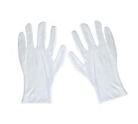 HOMSFOU 6 pairs White Cotton Work Gloves Extended Protective Factory Inspection Gloves for Electronics Ceremonial Use Thickened Wrist Coverage