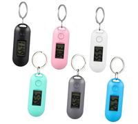 HOMSFOU 6 Pcs Digital Quartz Keychain Watches with Luminous LCD Screen Silent Portable Electronic Timers for Students Exam Study Backpack Accessories