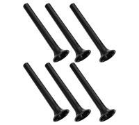 HOMSFOU 6 Set Solar Torch Replacement Stake Round Base, PVC Outdoor Torch Light Ground Stake for Garden and Patios, Stable Support and Easy Multiple Placement for Flame Effect Lights