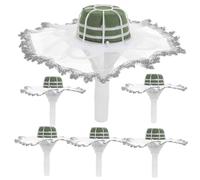 HOMSFOU 6 Set Wedding Flower Bouquet Holders with Floral Handle and Bridal Collar DIY Flower Arrangement Supplies for Bride Lightweight and Compact Wedding Party Accessories