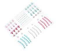 HOMSFOU 6 Sheets Eyebrow Gems Stickers, Self Adhesive Eye Gem Decals for Body and Eyes, Acrylic Resin Makeup Jewels for Party Night and Facial Decoration