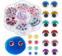HOMSFOU 600pcs Googly Wiggle Eyes, Self-Adhesive Wobbly Eyes with Multi Colors and Sizes for DIY Craft