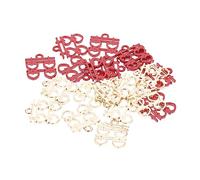 HOMSFOU 60pcs Chinese Style Wedding DIY Charms Romantic Pendant Decorations for Wedding Hangings Unique Blessing Meaning for Bride and Groom Outfits