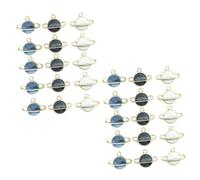 HOMSFOU 60pcs Diy Metal Alloy Satellite Comet Charms Pendants Jewelry Accessories Set for Jewelry Making Blue, Black, White Colors Craft Supplies for Bracelets and Necklaces