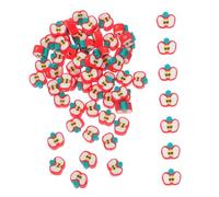 HOMSFOU 60PCS Polymer Clay Beads Fruit Slice Shape Lightweight Spacer Charms for DIY Earring Necklace Bracelet Jewelry Making Accessories with Vibrant Colors