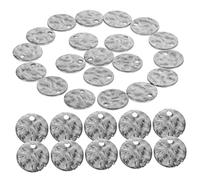 HOMSFOU 60Pcs Stainless Steel Disc Pendants for DIY Jewelry Making Multi Function Charms for Bracelets Necklaces and Earrings Durable Accessories for Craft Projects and