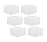 HOMSFOU 6pcs 6-inch Rectangular Foam Cake Dummies Set, Polystyrene Cake Embryo Models for Wedding, Birthday, and Shower Decorating Practice and Display