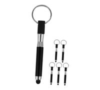 HOMSFOU 6pcs Capacitive Stylus Pens Keychain Set for Phones and Tablets High Precision Alloy Mini Stylus with Wide Compatibility Compact Design for Everyday Use