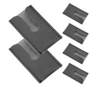 HOMSFOU 6pcs Double Edge Head Covers Pu Leather Protective Travel Pouch for Men’s Grooming Accessories Butterfly Closed Blade Safety Case