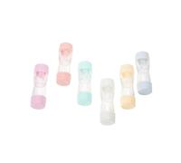 HOMSFOU 6pcs Eyes Lens case for Contact Lenses with Double Compartment Design, Plastic Material, maintains Original Shape, Suitable for Vacations and Travel