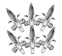 HOMSFOU 6pcs Garden Decoration Tip Metal Fence Fencing Finials Fence Post Caps Fence Gate Topper Fence Finials Trident Fence Iron Fence The Fence 201 Stainless Steel