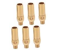 HOMSFOU 6pcs Gas Burner Jet Nozzle Propane for Grills Camping Includes Brass Jet Nozzles for Bbq Gas Burners and Thread Fitting