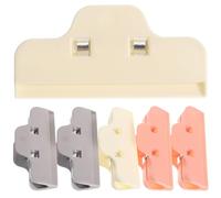 HOMSFOU 6pcs Large Diamond DIY Painting Clips for Craft Edge Fixing, Plastic Dustproof Clip Holder Set in Pink, Grey, Beige for Cross-Stitch and Mosaic Art Tools