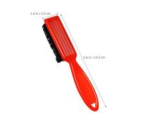 HOMSFOU 6pcs Men's Vintage Hair Clipper Cleaning Brushes Set with Nylon Bristles, Barber Trimmer Cleaning Tools with Handles, Black and Red, Suitable for Haircut and Hair Care at Home Or