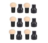 HOMSFOU 6pcs Mushroom Head Makeup Sponge Puff Set, Dry Wet Use Non-latex Cosmetic Foundation Blender with Case and Handle, Skin Tone Beauty Tool for Women