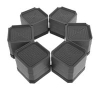 HOMSFOU 6pcs Plastic Mat for Washer Dryer Pedestal Slip Silent Bed Risers Table Leg Riser Replacement Feet