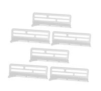 HOMSFOU 6pcs Refrigerator Divider Organizer Adjustable Plastic Partition Clips with Slip Panels for Fridge Shelf Storage and Food Classification