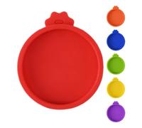 HOMSFOU 6pcs Silicone Can Lids Set for Wide Mouth Jars and Yogurt Pots, Reusable Silicone Bowl Covers with Airtight Seal for Food Storage and Pet Food Cans