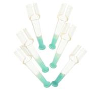 HOMSFOU 6pcs Silicone Ear Scoop Replacement Heads, Soft Earwax Spoon Tips for Adults, Reusable Replaceable Ear Cleaning Accessory with Skin-Friendly Green Silicone