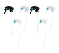 HOMSFOU 6pcs Trigger Sprayer Nozzle Replacement Heads for 24/410 Neck Bottles, Plastic Material, Convenient Operation, for Gardening Plants and Car Cleaning