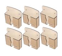 HOMSFOU 6pcs Wall Mount Cellphone Holder with Adhesive Sticky Backing, Stable PC Material Phone Charging Stand for Dorm Room and Kitchen, Space-saving Organizer Reducing Tripping Hazards