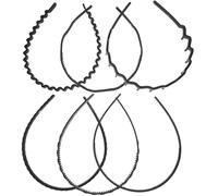 HOMSFOU 6pcs Women Headbands Plastic Comfortable Hair Bands with Teeth Non-slip Design Easy to Carry Black for Horse Riding and Bathing