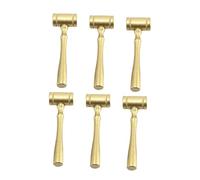 HOMSFOU 6PCS Wooden Judge Gavel Cosplay Lawyer Costume Prop for Parties Decor Role Play Fun Activities Quality Carved Hammer for Social Interaction