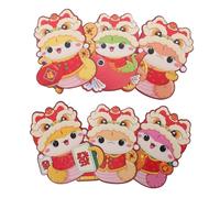 HOMSFOU 6pcs Year Snake Red Envelopes Cartoon Design Fancy Money Packets for Lunar Year Weddings Birthdays Chinese Red Packets Hongbao Decorations