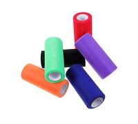 HOMSFOU 6Rolls Colored Tulle Ribbon Decorative Tulle Netting Fabric for DIY Crafts Gift Wrapping and Party Decoration Includes Orange Red Purple Blue Green and Black Rolls