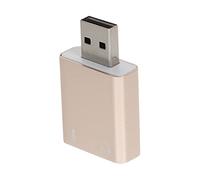 HOMSFOU 7.1 Channel USB External Sound Card with Microphone Input, Aluminium Alloy Shell, Anti-Drop Design, Compatible with Laptops and Desktops for Audio and Streaming