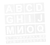 HOMSFOU 72pcs Alphanumeric Spray Board English Letter Stencils Alphabet Number Stencils Spray Paint Letter Drawing Templates Reusable Plastic Templates White The Pet